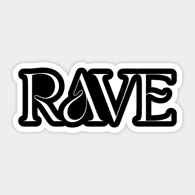 rave logo Sticker by lkn